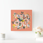 Wild Garden, Wild Soul Vierkante Klok (Huis)