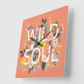 Wild Garden, Wild Soul Vierkante Klok (Hoek)