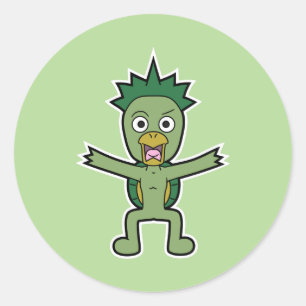 Wild Gawappa- Japans Kappa Yokai Monster Ronde Sticker