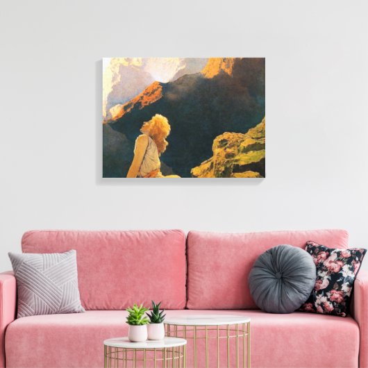 Wild Geese door Maxfield Parrish Canvas Afdruk (Insitu (Woonkamer))