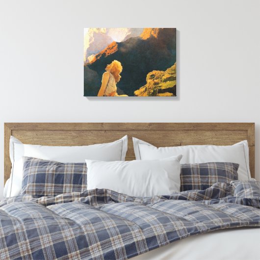 Wild Geese door Maxfield Parrish Canvas Afdruk (Insitu (Slaapkamer))