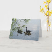 Wild Geese Wenskaart Kaart (Gele Bloem)