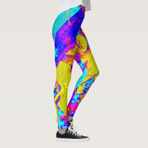 wild gekleurd abstract leggings