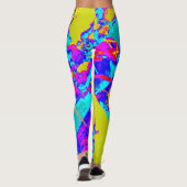 wild gekleurd abstract leggings (Achterkant)