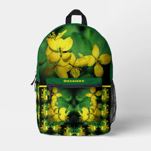 Wild Geranium bloemen gepersonaliseerd Bedrukte Rugzak (Voorkant)