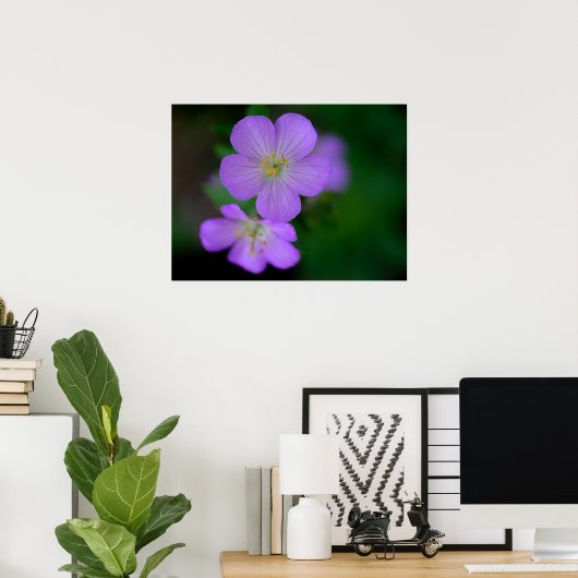 Wild Geranium Poster (Thuiskantoor)