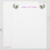 Wild Geranium Series Letterhead Stationery (Voorkant / Achterkant)