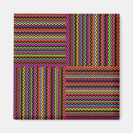 Wild geweven zigzaggen magneet