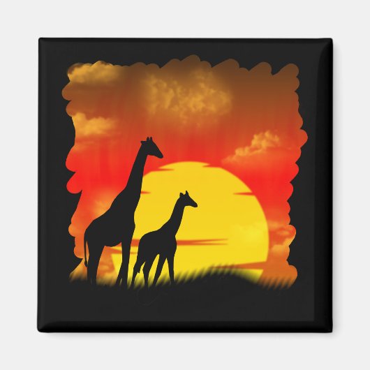Wild Giraffe Magnet (Voorkant)