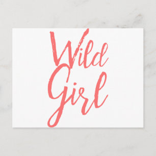 Wild Girl (feministische uitdrukkingen) Briefkaart