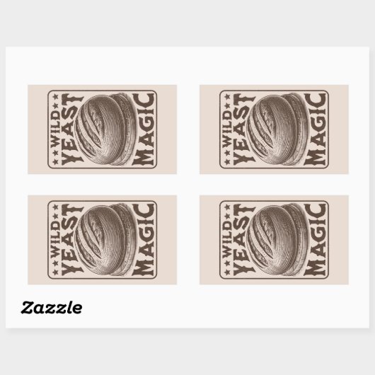 Wild Gist Magic Sourdough Brood Bakken Liefhebber Rechthoekige Sticker (Vel)