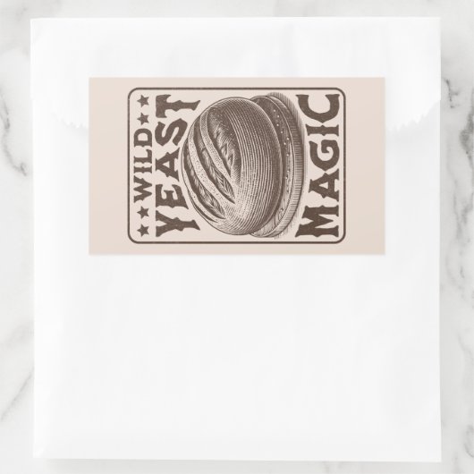 Wild Gist Magic Sourdough Brood Bakken Liefhebber Rechthoekige Sticker (Tas)