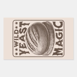 Wild Gist Magic Sourdough Brood Bakken Liefhebber Rechthoekige Sticker