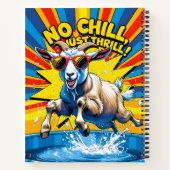 Wild Goat Summer Retro Pool Splash Notitieboek (Achterkant)