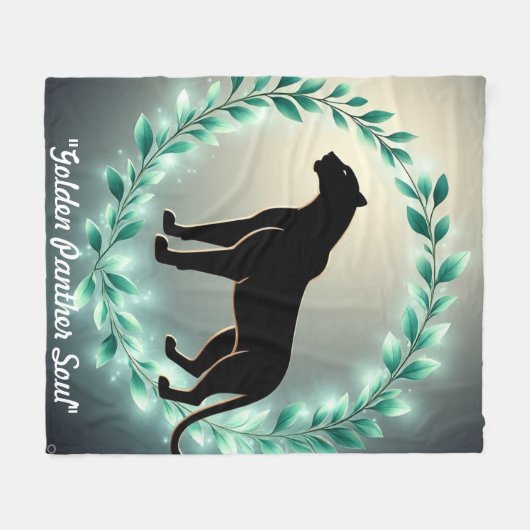 "Wild Gold Aura" Fleece Deken (Voorkant (Horizontaal))