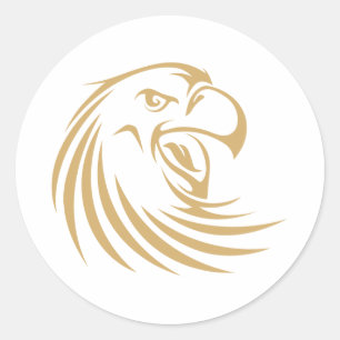 Wild Gold Eagle Ronde Sticker