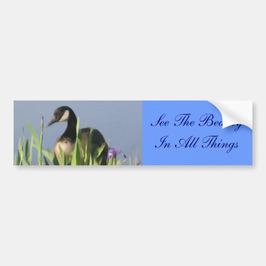 Wild Goose Beauty Inspirerend Bumpersticker (Voorkant)