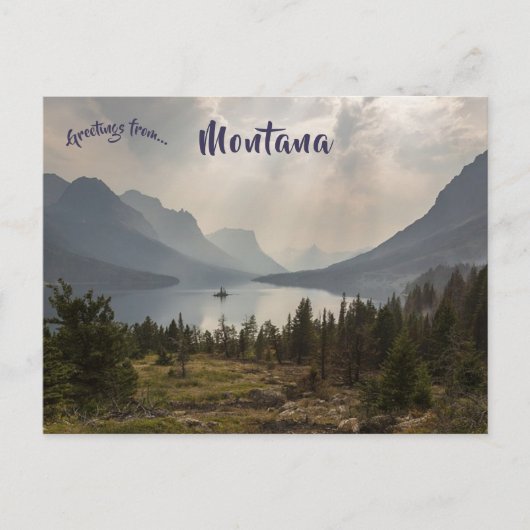 Wild Goose Island Uitzichtpunt Montana Briefkaart (Voorkant)