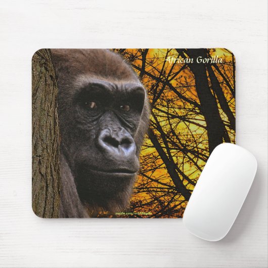 Wild Gorilla Bedreigde Soort Primaat Mousepad Muismat (Met muis)