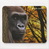 Wild Gorilla Bedreigde Soort Primaat Mousepad Muismat (Voorkant)