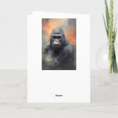Wild Gorilla Portret Gelukkige Verjaardag Kaart (Achterkant)