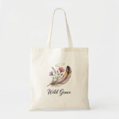 Wild Grace – Elegant Wing & Lavender Spiritual Tot Tote Bag (Voorkant)