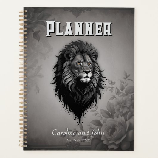 Wild Grace: opvallend portret van een leeuw Planner (Voorkant)