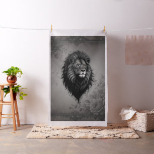 Wild Grace: opvallend portret van een leeuw Stof