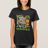 Wild Grandma Oerwoud Safari Zoo Theme T-shirt (Voorkant)