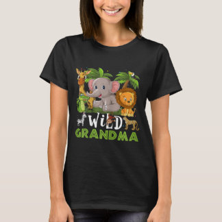 Wild Grandma Oerwoud Safari Zoo Theme T-shirt