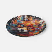 Wild Gratis Abstracte Pop Fox Papieren Bordje (Gekanteld)