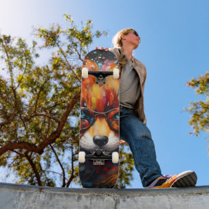 Wild Gratis Abstracte Pop Fox Persoonlijk Skateboard