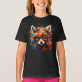 Wild Gratis Abstracte Pop Fox T-shirt (Voorkant)
