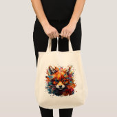 Wild Gratis Abstracte Pop Fox Tote Bag (Voorkant (product))