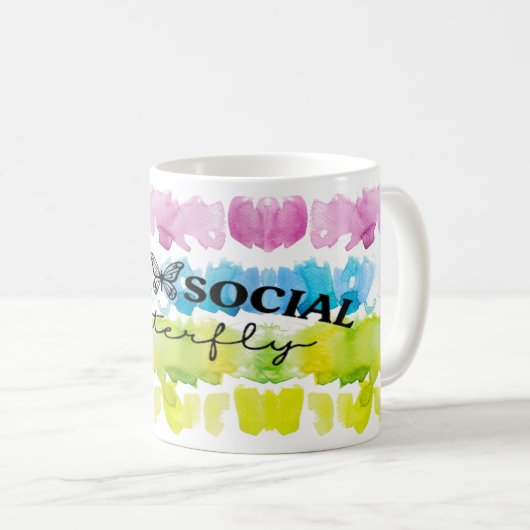 Wild & Gratis Anti Sociale Vlinder Boho Mok (Voorkant rechts)