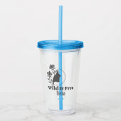 Wild & Gratis - Gepersonaliseerde echtscheiding Si Acryl Drinkbeker (Voorkant)
