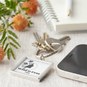 Wild & Gratis - Gepersonaliseerde echtscheiding Si Sleutelhanger (Zijkant)