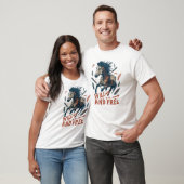 Wild & Gratis Mustang Cowboy Design T-shirt (Unisex)