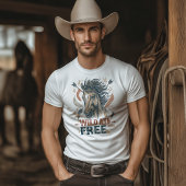 Wild & Gratis Mustang Cowgirl Design Tri-Blend Shirt