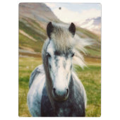 Wild Gray Horse Klembord (Achterkant)