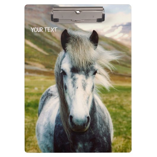 Wild Gray Horse Klembord (Voorkant)