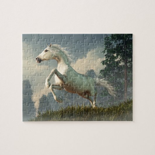 Wild Gray Horse Legpuzzel (Horizontaal)