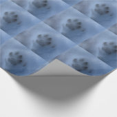 Wild Gray Wolf Paw Print in Winter Snow Cadeaupapier (Hoek)