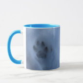 Wild Gray Wolf Paw Print in Winter Snow Mok (Links)