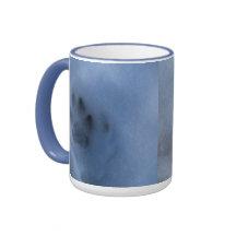 Wild Gray Wolf Paw Print in Winter Snow