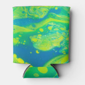 Wild Green Blue Flow Art Blikjeskoeler (Voorkant)