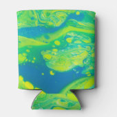Wild Green Blue Flow Art Blikjeskoeler (Achterkant)