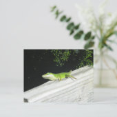 Wild Green Gecko Briefkaart (Staand voorkant)