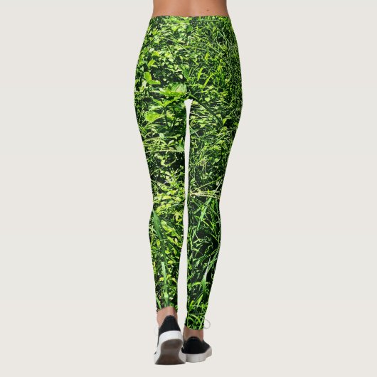 Wild Green Grass Forest Leggings (Achterkant)