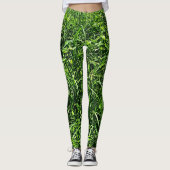 Wild Green Grass Forest Leggings (Voorkant)